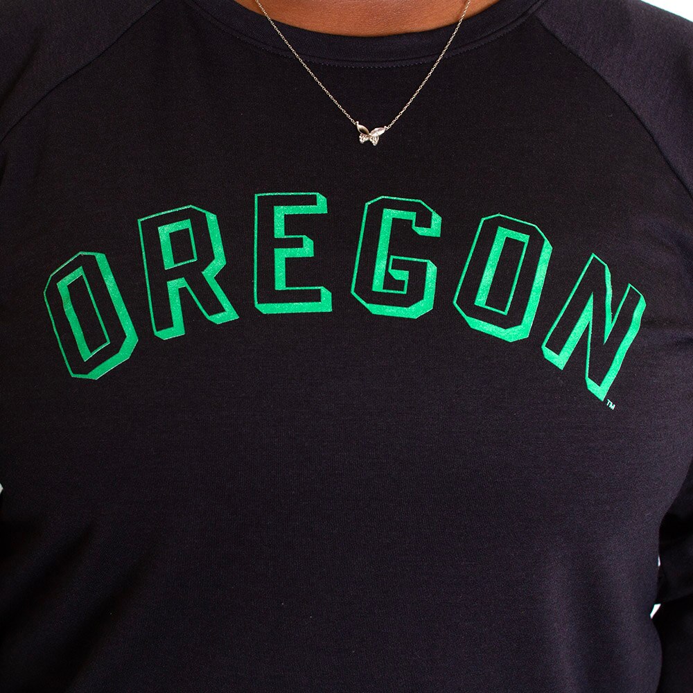 Arched Oregon, League, Black, Long Sleeve, Polyester Blend, Women, Outline, All Day, T-Shirt, 813939